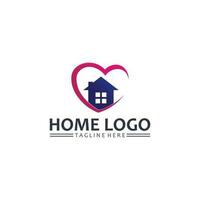 modèle d'icônes de logo vectoriel immobilier et bâtiments résidentiels