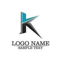 k lettre k logo design et vecteur