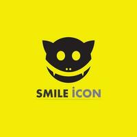 icône de sourire, sourire, conception de vecteur de logo entreprise d'émoticône heureuse, conception drôle et bonheur d'emoji de vecteur