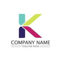 modèle de conception d'illustration d'icône de logo de lettre k. symbole de l'alphabet graphique pour le logotype de finance d'entreprise. symbole de l'alphabet graphique pour l'identité d'entreprise. vecteur
