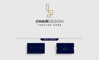 chaise logo design vecteur icône illustration icône élément isolé