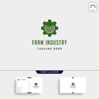 engrenage ferme logo vecteur nature industrie symbole signes icône illustration