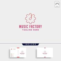 musique gear logo design studio casque microphone cassette vecteur icône monoline