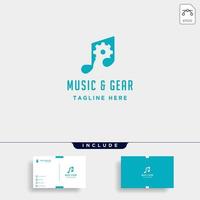 musique gear logo design studio casque microphone cassette vecteur icône monoline