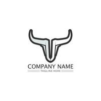 taureau buffle tête vache animal mascotte logo design vecteur pour sport corne buffle animal mammifères tête logo sauvage matador