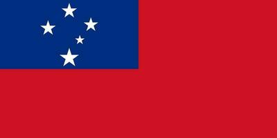 drapeau samoa, couleurs officielles et proportion. illustration vectorielle. vecteur