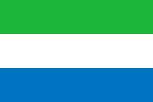 drapeau de la sierra leone, couleurs officielles et proportion. illustration vectorielle. vecteur