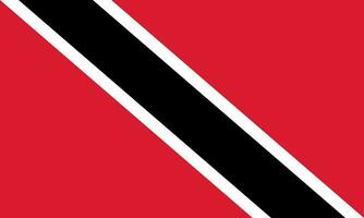 drapeau de trinité-et-tobago, couleurs officielles et proportion. illustration vectorielle. vecteur