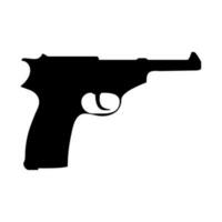 pistolet icône ou logo isolé signe symbole vecteur illustration.