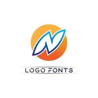 n logo police entreprise logo entreprise et lettre initiale n vecteur de conception et lettre pour logo
