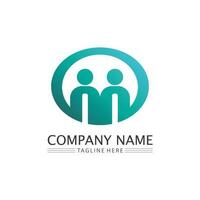 logo de personnes, équipe, succès, travail de personnes, groupe et communauté, vecteur de logo d'entreprise et d'entreprise et soins de conception, icône de la famille logo de réussite