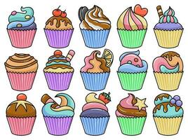 main tiré délicieux gâteau clipart illustration vecteur