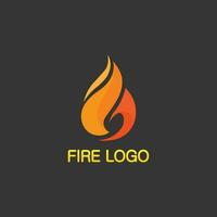 logo et icône de feu, énergie de conception d'illustration de flamme de vecteur d'élément enflammé chaud, chaud, avertissement, signe de cuisson, logo, icône, lumière, chaleur de puissance