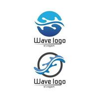 icônes de modèle de logo de plage de vagues et de symboles app vecteur