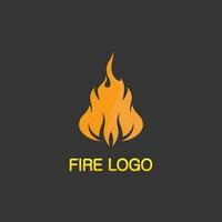 logo et icône de feu, énergie de conception d'illustration de flamme de vecteur d'élément enflammé chaud, chaud, avertissement, signe de cuisson, logo, icône, lumière, chaleur de puissance