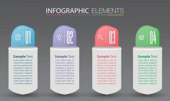 infographie de bannière de modèle de zone de texte moderne vecteur