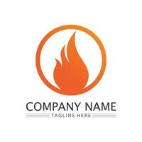 modèle de conception de feu flamme logo icône vector