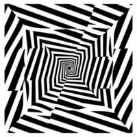 optique illusion, noir et blanc spirale, abstrait vecteur icône