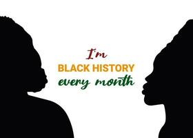 africain américain histoire et noir histoire mois. célèbre annuel dans février dans Etats-Unis dans octobre dans génial Grande-Bretagne, vecteur illustration affiche, carte, bannière, Contexte.