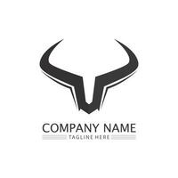 taureau buffle tête vache animal mascotte logo design vecteur pour sport corne buffle animal mammifères tête logo sauvage matador