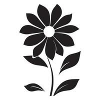 floral fleur conception vecteur illustration noir Couleur