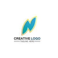 n logo police entreprise logo entreprise et lettre initiale n vecteur de conception et lettre pour logo