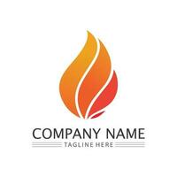 modèle de conception de feu flamme logo icône vector