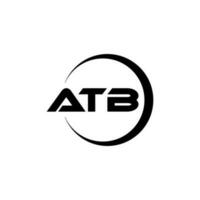 atb lettre logo conception dans illustration. vecteur logo, calligraphie dessins pour logo, affiche, invitation, etc.