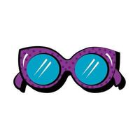 accessoire de lunettes de soleil style plat pop art vecteur