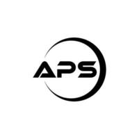 aps lettre logo conception dans illustration. vecteur logo, calligraphie dessins pour logo, affiche, invitation, etc.
