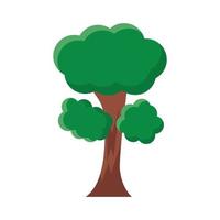 icône de style plat arbre feuillu vecteur