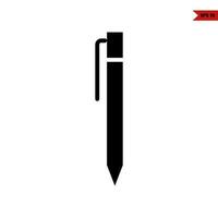 icône de glyphe de stylo vecteur