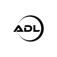 adl lettre logo conception dans illustration. vecteur logo, calligraphie dessins pour logo, affiche, invitation, etc.