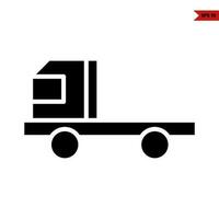icône de glyphe de camion vecteur