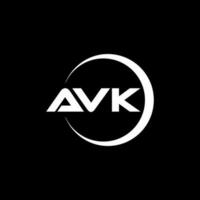 avk lettre logo conception dans illustration. vecteur logo, calligraphie dessins pour logo, affiche, invitation, etc.