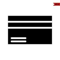 icône de glyphe de carte bancaire vecteur