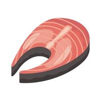 icône de style détaillé de viande de saumon