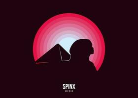 spinx. clair de lune illustration de célèbre historique, le Couleur Ton de le lumière est basé sur le officiel drapeau vecteur eps dix.