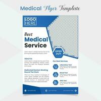 meilleur médical un service prospectus et affiche modèle conception vecteur