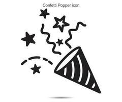 confettis popper icône vecteur