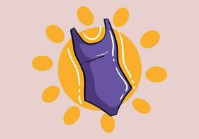 brillant coloré maillot de bain. plage femelle forme. maillots de bain Célibataire icône dans dessin animé style vecteur symbole