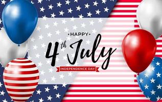 4 juillet, jour de l'indépendance aux États-Unis. peut être utilisé comme bannière ou affiche. vecteur