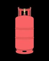 industriel gaz cylindres vecteur. vecteur de industriel gaz cylindres icône conception isolé sur noir Contexte.