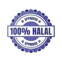 halal agréé badge, halal nourriture agréé ruban badge, halal produit certification timbre vecteur