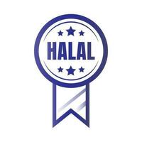 halal agréé badge, halal nourriture agréé ruban badge, halal produit certification timbre vecteur