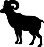 RAM icône vecteur illustration. silhouette RAM mouton icône pour bétail, nourriture, animal et eid Al adha événement. graphique Ressource pour qurban conception dans Islam et musulman culture