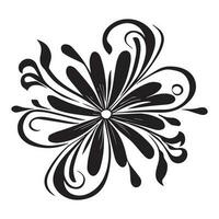 floral fleur conception vecteur illustration noir Couleur