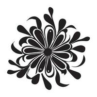 floral fleur conception vecteur illustration noir Couleur