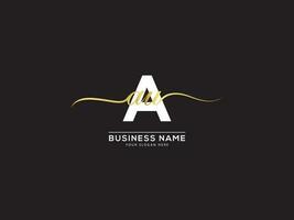 Signature aau logo icône, Créatif aau luxe logo icône vecteur art
