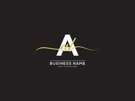 Signature aal logo icône, Créatif aal luxe logo icône vecteur art